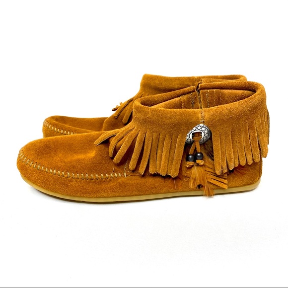 fringe ankle moccasins
